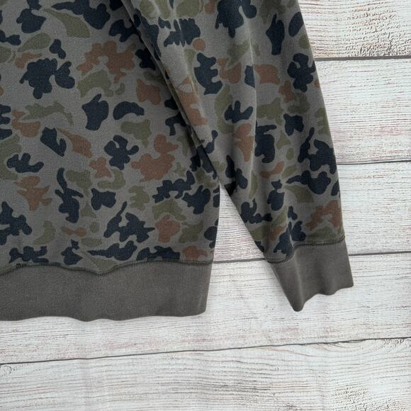 Converse Camouflage Embroidered Hoodie Sweatshirt Mens XL Green Black - Picture 16 of 16